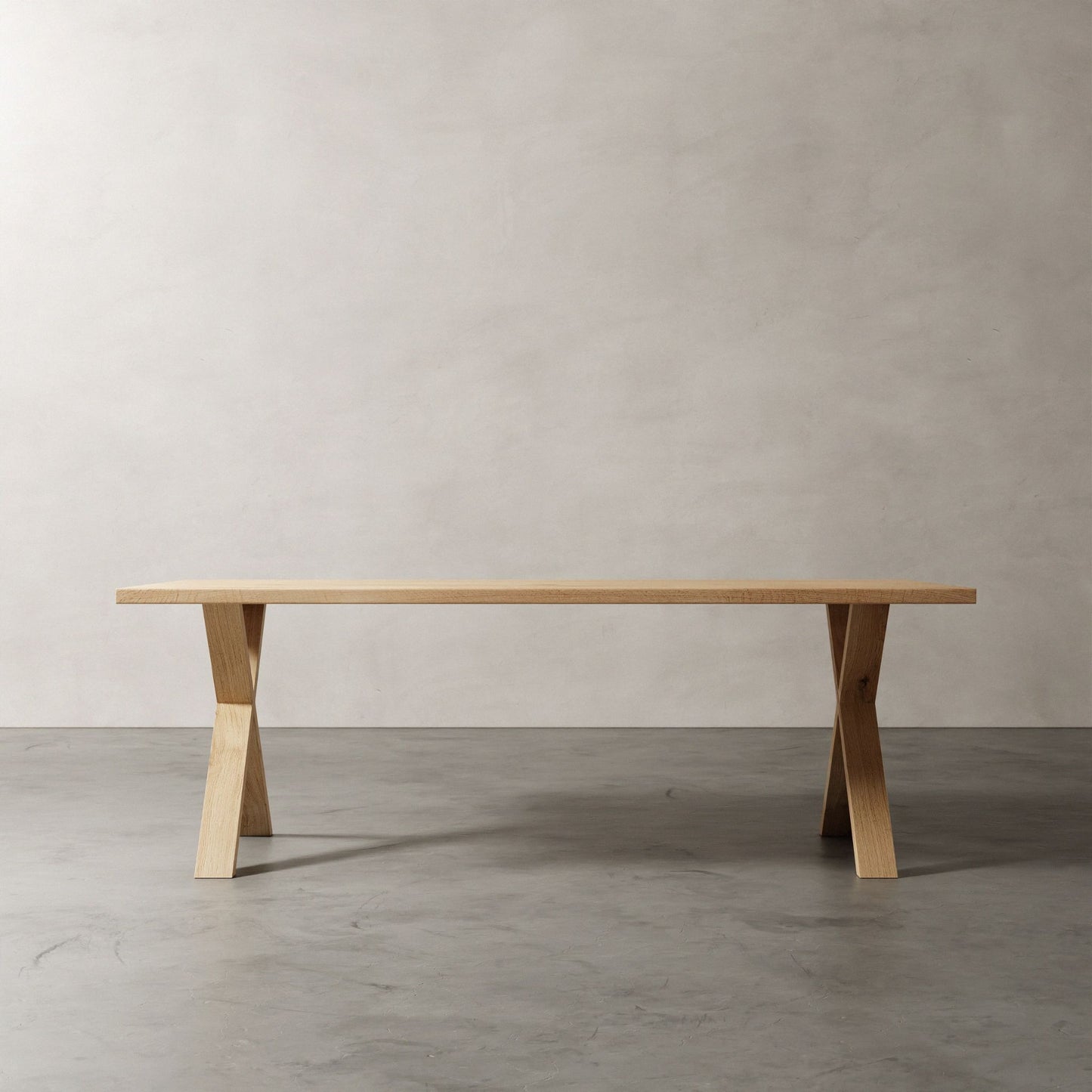 Eikenhouten Tafel -  Classic Line - X Poot - Blank