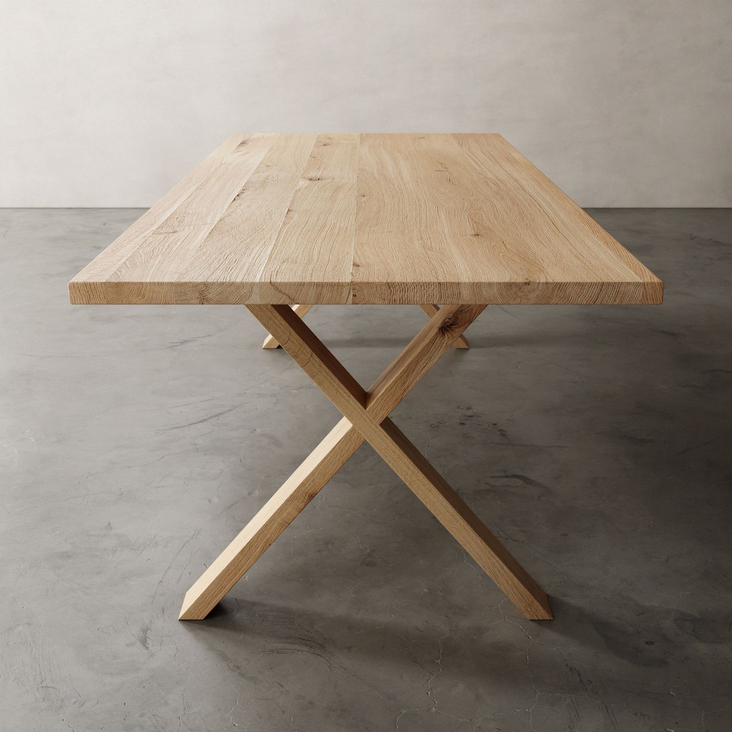 Eikenhouten Tafel -  Classic Line - X Poot - Blank